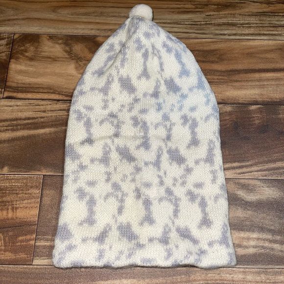 Vintage 100% Wool Cabela's Hunting Face Mask Hat White Winter Camo MADE IN USA - Picture 7 of 13